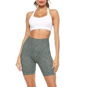 High Waist Print Workout Yoga Shorts